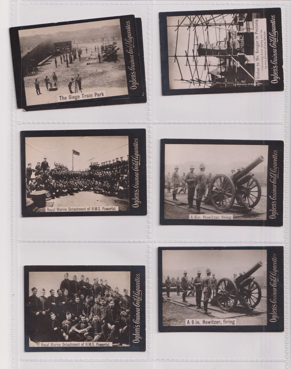Cigarette cards, Ogden's, Guinea Gold, Boer War & Miscellaneous, Base D, 'L' (large) size, 155 - Image 31 of 32