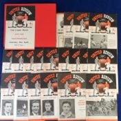 Football programmes, Manchester United, a collection of 21 home programmes, 1955/56, nos 1, 2 &
