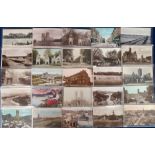 Postcards, Leicestershire, Lincolnshire and Nottinghamshire, approx. 115 R.P.s, printed and artist