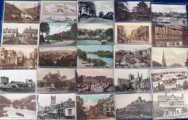 Postcards, Shropshire, Herefordshire, Staffordshire and Cheshire, approx. 135 R.Ps, printed and