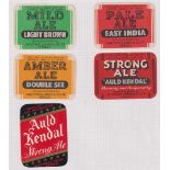Beer labels, a mixed shape, size and age collection of 11 labels, Whitwell, Mark & Co Ltd,