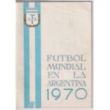 Football, World Cup 1966 / World Cup 1970, a scarce booklet issued by the Argentinian FA in