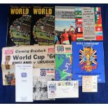 Football, World Cup 1966, selection inc. England v West Germany World Cup Final programme (staples