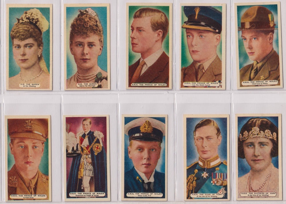 Cigarette cards, Royalty, 5 sets, Lambert & Butler, Arms of Kings & Queens of England (40 cards) ( - Image 2 of 5