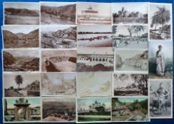 Postcards, India, a good collection of approx. 83 cards with RPs of NWFP (Khyber Pass etc) (7),