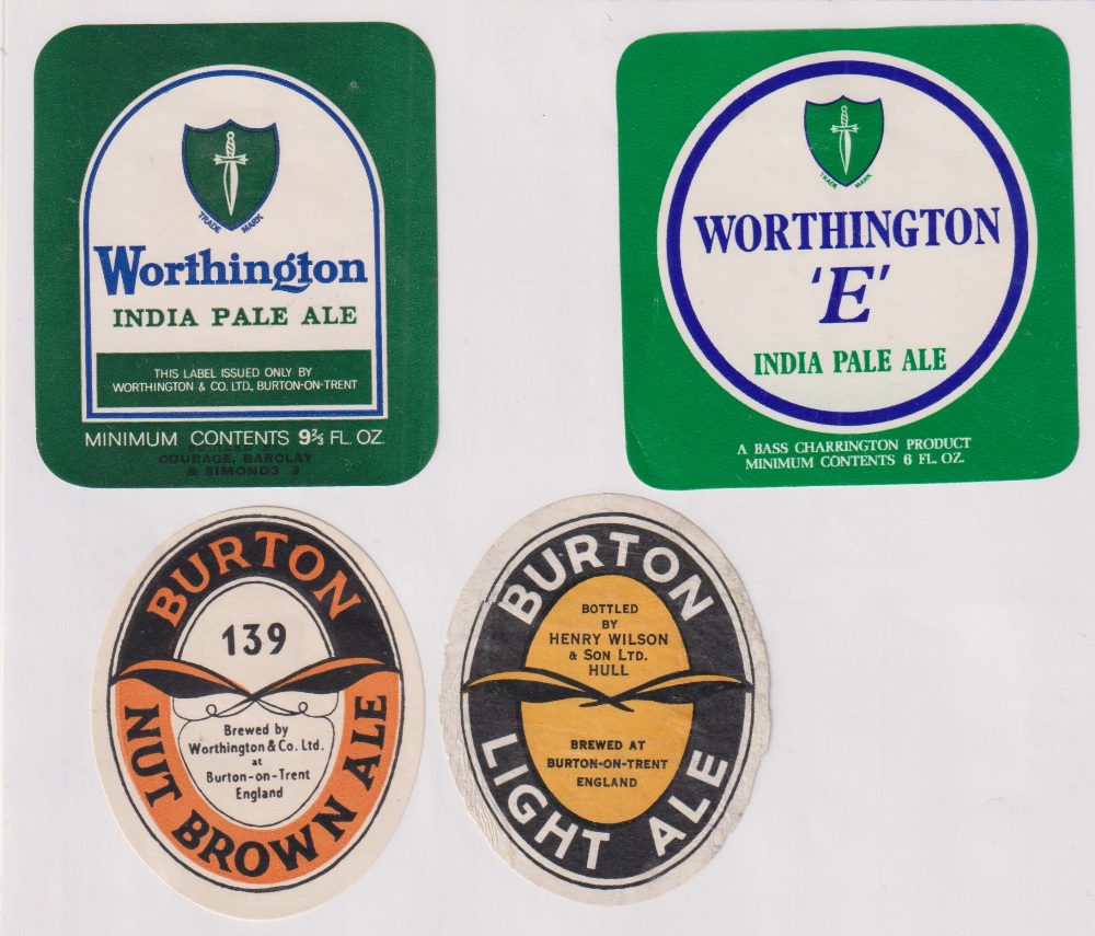 Beer labels, a mixed shape, size and age collection of 55 labels, Worthington & Co, Burton on - Image 6 of 7