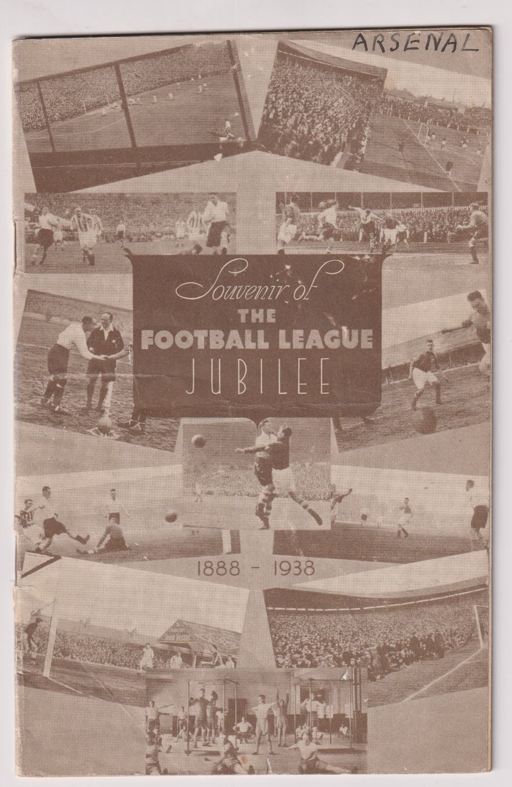 Football programme, Arsenal v Tottenham, 20 August 1938, Football League Jubilee Trust Fund