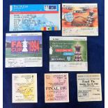 Football tickets, FA Cup Finals, 7 tickets, 1956, 1958, 1968 (creased), 1994, 1996, 1997 & 2002 (1