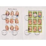 Stamps, Collection of Marilyn Monroe stamps, covers and a copy of Marilyn magazine. (20)