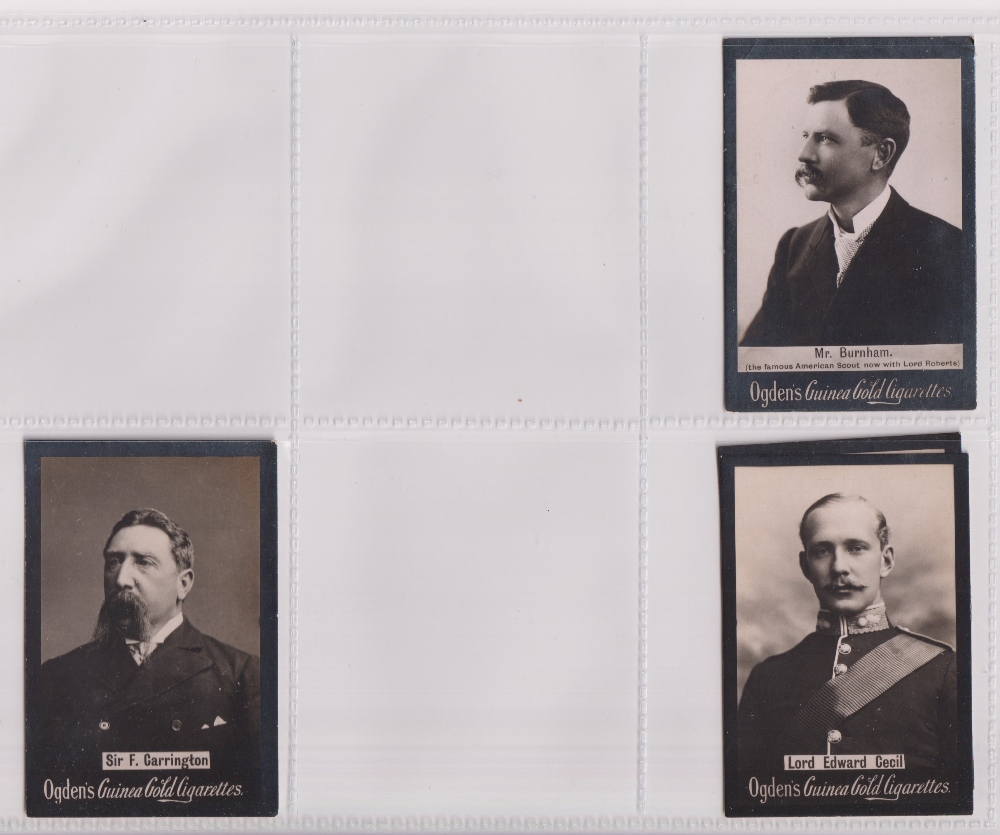 Cigarette cards, Ogden's, Guinea Gold, Boer War & Miscellaneous, Base D, 'L' (large) size, 155 - Image 4 of 32