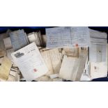 Deeds, Documents and Indentures, Cheshire, a collection of approx. 250 mixed paper and vellum