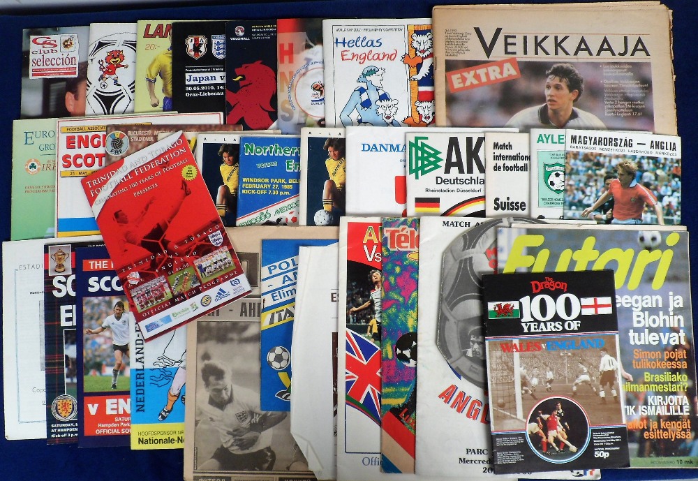 Football programmes, England away internationals, a collection of approx. 90 England full - Image 2 of 2