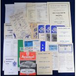 Football programmes, Millwall in the London Challenge Cup, a collection of 25 home & away