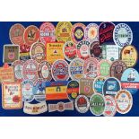 Beer labels, a mixed shape, size and age collection of 40+ labels, including Butler's, Holt's,