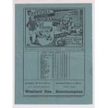 Football programme, at Millwall, The Casuals FC v Grasshoppers FC Friendly 25 Mar 1932, 4 page issue