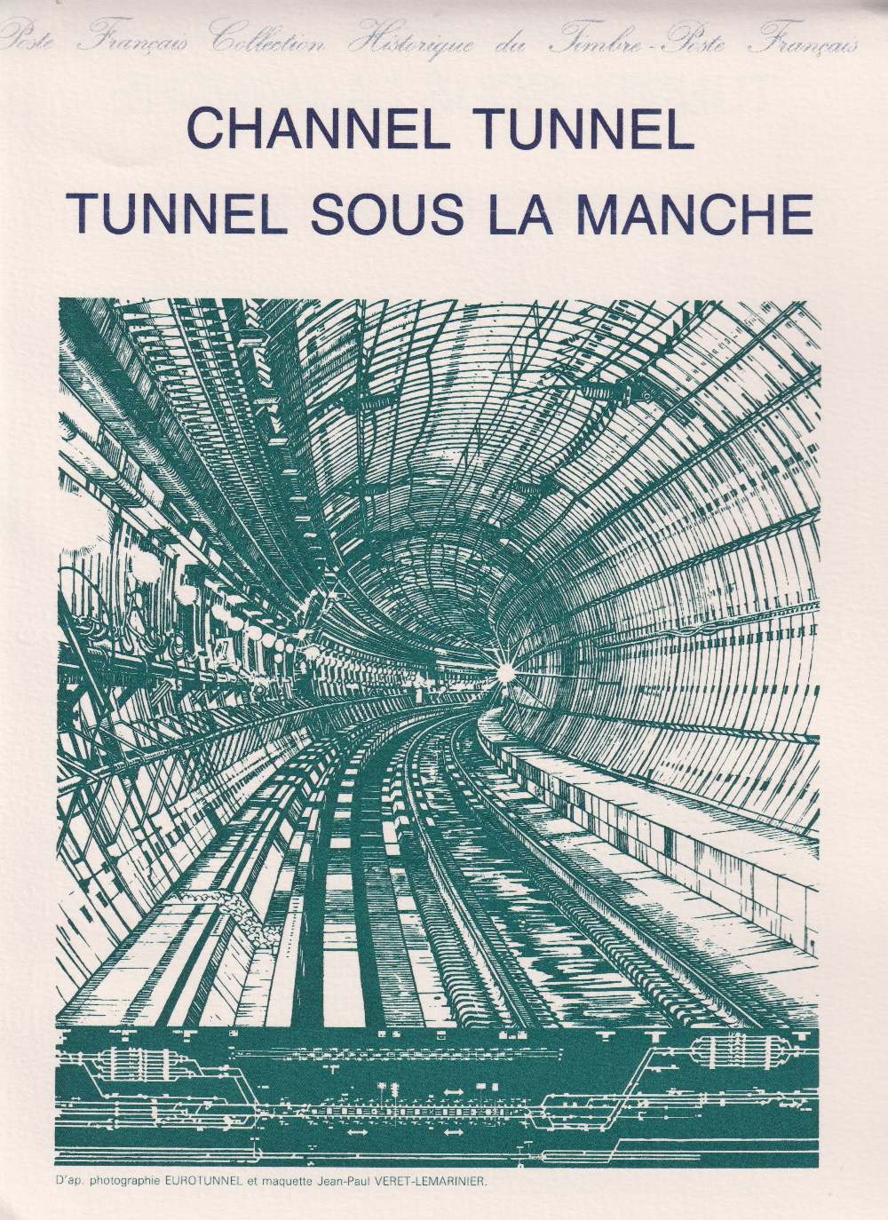Stamps, 2 Channel Tunnel commemorative packs issued on 3 May 1994, containing UM sets of GB and