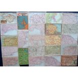 Postcards, Maps, a large mixed age collection of approx. 220 cards of maps, inc. I.O.W, Lyme Bay,