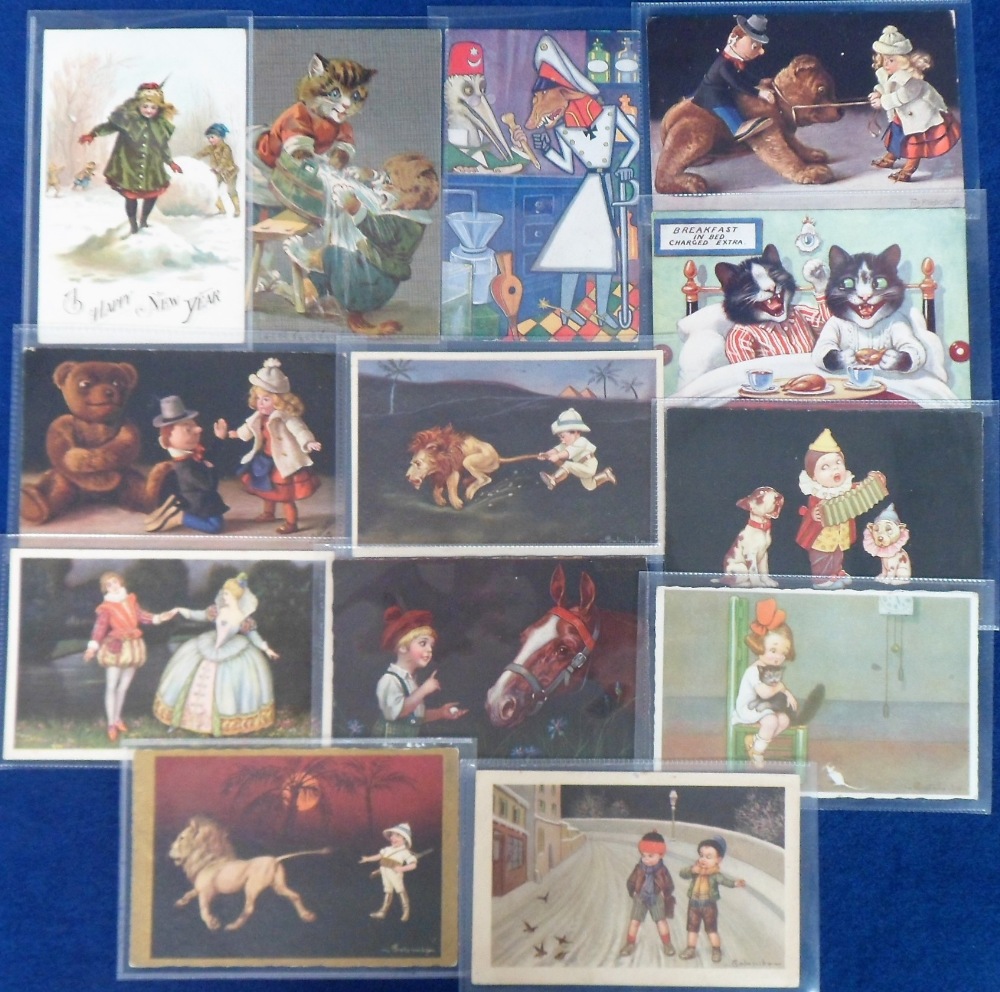 Postcards, a subject collection of 27 cards inc. 4 Tuck Oilettes illustrated by Fritz Hildebrandt - Image 2 of 2