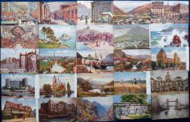 Postcards, a mainly scenic view collection of approx. 165 cards published by Tuck, mostly