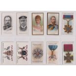 Cigarette cards, Taddy, 10 type cards, Admirals & Generals The War (2, inc. one South Africa issue),
