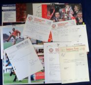 Football memorabilia, selection including Manchester United programmes v Bolton 24 Aug 1982 Jim
