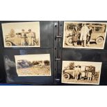 Photographs, Motoring, an album of 144 mainly b/w mixed size original images of cars and charabancs.