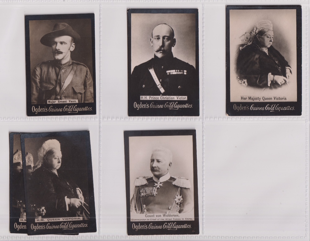 Cigarette cards, Ogden's, Guinea Gold, Boer War & Miscellaneous, Base D, 'L' (large) size, 155 - Image 21 of 32