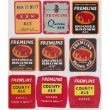 Beer labels, Fremlin's, Faversham, a mixed shape, size and age collection of 50 labels (a few