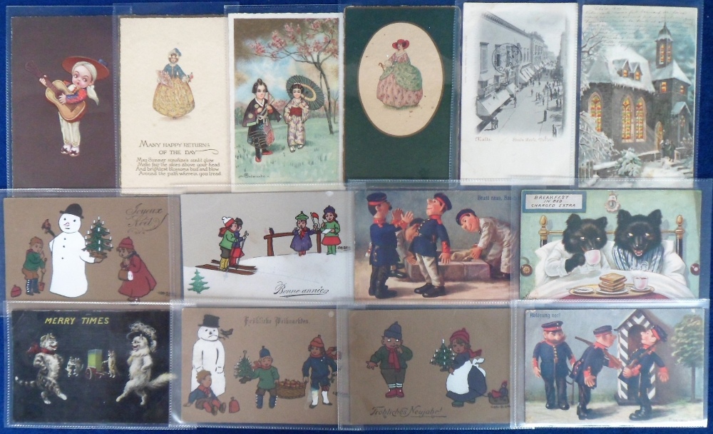 Postcards, a subject collection of 27 cards inc. 4 Tuck Oilettes illustrated by Fritz Hildebrandt