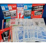 Football programmes, Glasgow Rangers home & away programmes, 1965/6 (43) & 1966/7 (48) including,