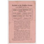 Football programme, at Dolphin Ground, Slough, a 4 page double edition programme dated 17 April 1922