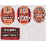 Beer labels, a mixed shape, size and age collection of 41 labels, John Wright & Co, Perth (4),