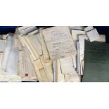Deeds and Documents, Lancashire, a collection of approx. 150 large and small vellum documents,