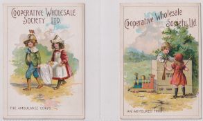Trade cards, C.W.S. Scenes with Children, 'P' size, (set, 11 cards) (some with sl marks, gen gd)