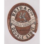 Beer label, Watney, Combe, Reid & Co, Reid & Co's, Double Stout, bottled by R Macdonald, Glasgow,