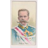Cigarette card, Taddy, Royalty, Actresses & Soldiers, type card, The King of Italy (vg) (1)