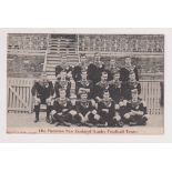 Postcard, Rugby, New Zealand Tourist Team 1905, b/w printed card by Senoir, pu 20th October 1905,