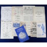 Football programmes, Fulham FC, 11 scarce programmes mostly from the London Challenge Cup &