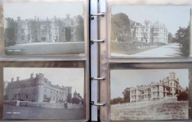 Postcards, Country Houses, a collection of approx. 145 cards of Country Houses in 2 modern albums,