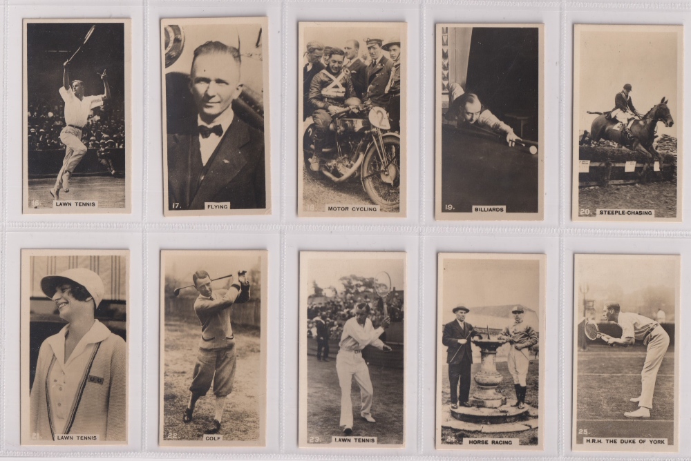 Cigarette cards, Lambert & Butler (Overseas), The World of Sport (set, 50 cards) (gd/vg)