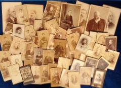 Photographs, Cabinet cards and Cartes de Visite, a collection of 7 cabinet cards and 52 cartes de