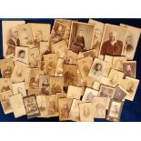 Photographs, Cabinet cards and Cartes de Visite, a collection of 7 cabinet cards and 52 cartes de