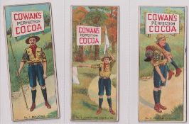 Trade cards, Canada, Cowan's, Boy Scout Series, XL size, 57mm x 140mm (set, 6 cards) (gen gd)