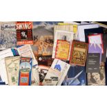 Ephemera, a mixed selection of ephemera to include 1960s travel scrapbook with brochures, tickets,