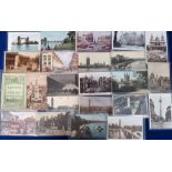 Postcards, London, approx. 120 R.Ps, printed and artist drawn to include Ludgate Circus, Tower