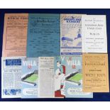 Football programmes, 1940's selection, 10 programmes inc. Arsenal v Brighton 7 Oct 1944 FLS (