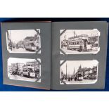 Tram Photographs London, an album containing 214 postcard sized b/w images of trams prior to the