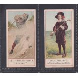 Cigarette card, Cope's, Golfers, two type cards, no 18, Delights of a Bunker & no 19 Charles I (