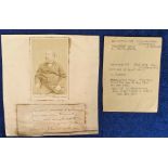 Signature, Napoleon III a signed note dated 1872 together with a carte de visite dated 12th June