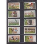Cigarette cards, Gallaher, Footballers in Action (set, 50 cards) (vg)